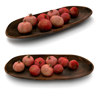 Modern Fruit Plate Pomegranate Fruit Plate 3d model