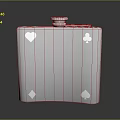 Silver Metal Flask With Playing Card Symbols Design Portable Liquor Container