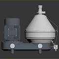 Industrial Conical Stainless Steel Equipment With Motor And Base Structure