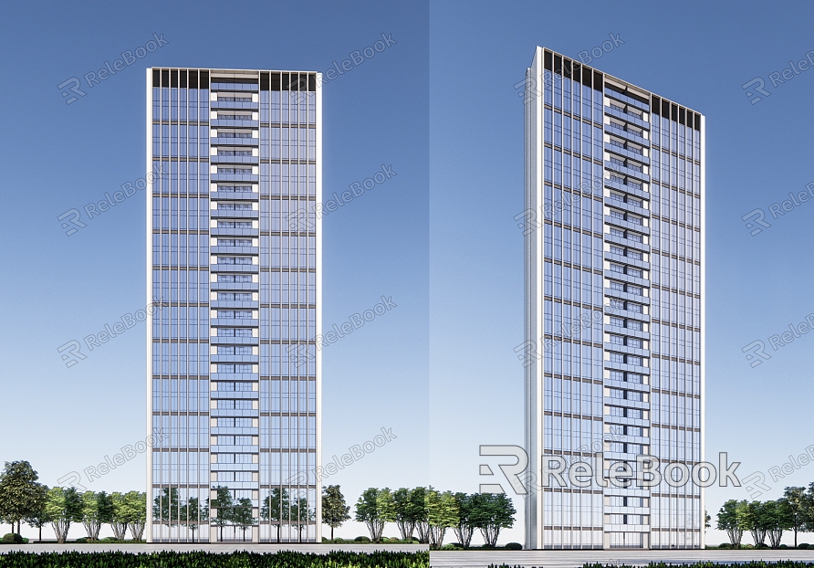 Modern Residential Building Simple High-rise Residential Building model