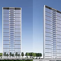Modern Residential Building Simple High-rise Residential Building 3d model