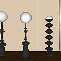 Middle ancient floor lamp 3d model