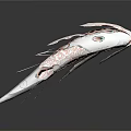 White Streamlined Futuristic Concept Vehicle With Fragmented Structure And Green Accents