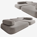 moroso modern double sofa leisure sofa lazy sofa 3d model