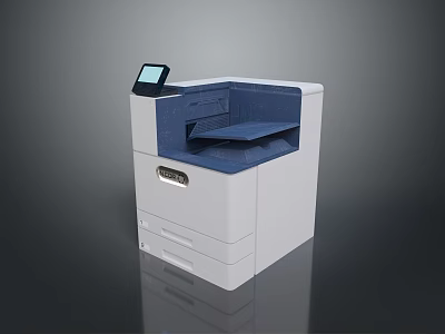 Modern Office Printer With Touchscreen Display And Multi Layer Paper Tray 3d model