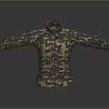 Camouflage Pattern Jacket With Stand-up Collar Long Sleeves And Casual Design 3d model