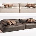 Double sofa leisure sofa 3d model