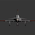 Red and White Navy Fighter Jet with Military Logo and Sleek Design