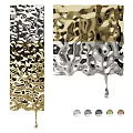 Modern Metallic Wall Decor With Abstract Black And White Drip Patterned Texture 3d model