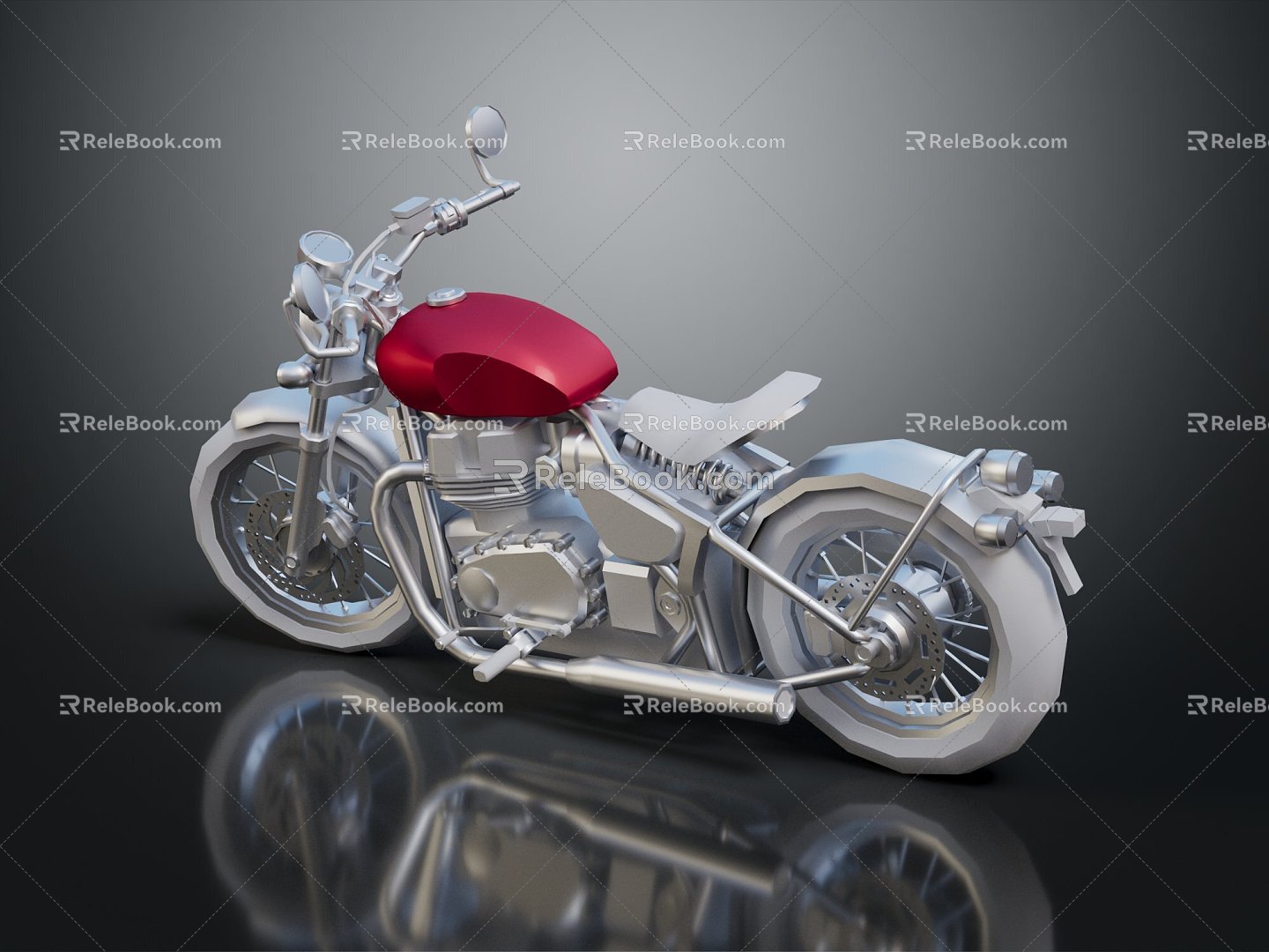 Modern motorcycle two-wheeled motorcycle off-road motorcycle road racing motorcycle 3d model