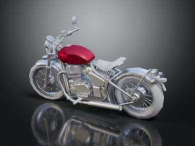 Modern motorcycle two-wheeled motorcycle off-road motorcycle road racing motorcycle 3d model