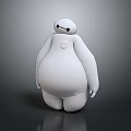 Big Friendly White Inflatable Robot Baymax Character With Round Body And Smooth Surface 3d model