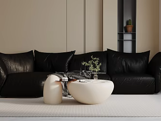 Modern three-seat sofa 3d model