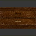 Vintage Wooden Chest of Drawers With Brass Handles and Open Drawers