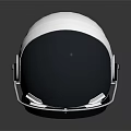 White Modern Helmet With Smooth Glossy Surface Reflective Visor And Side Adjustment Buttons 3d model