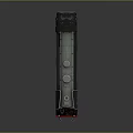 Steam Locomotive 3D Model With Silver Black Exterior Red Details Three Chimneys And Multiple Wheels