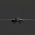 Modern Military Fighter Jet With Gray Camouflage And Yellow Tail Fins Design