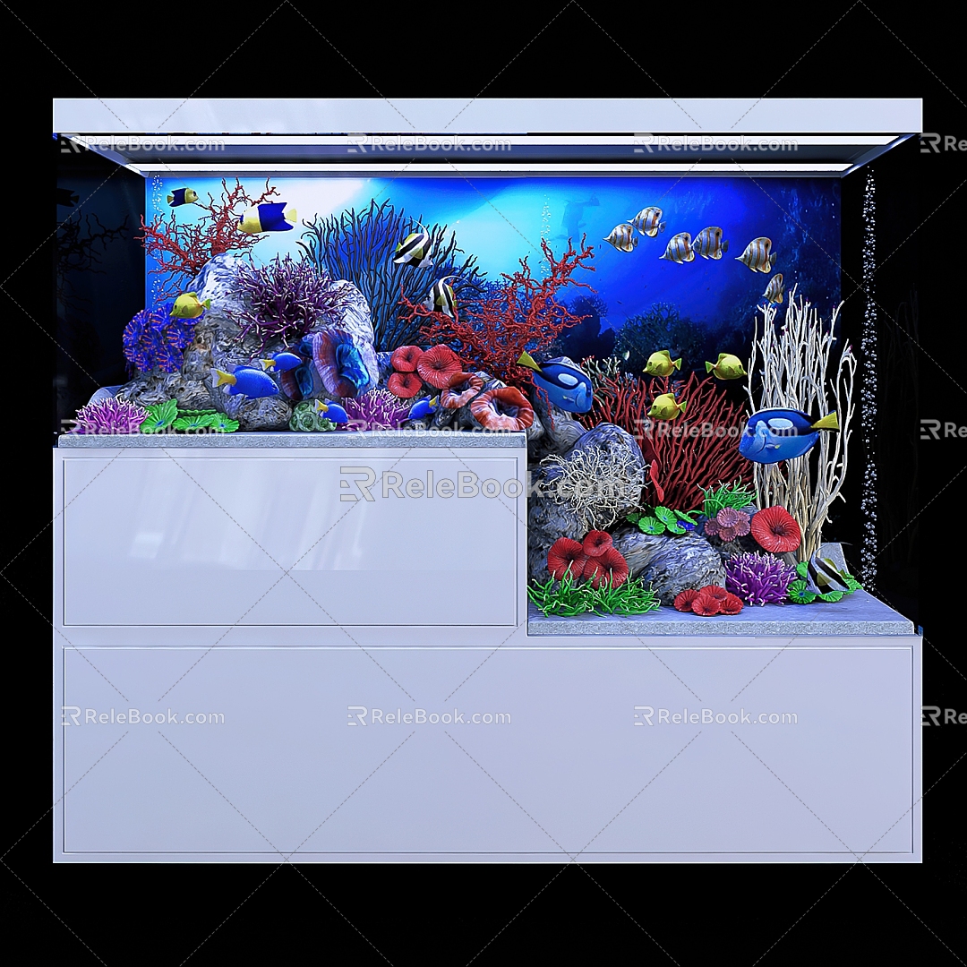 Modern Aquarium Fish Tank 3d model