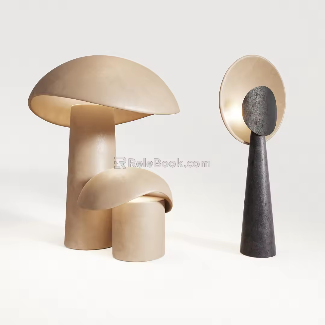 Table lamp combination 3d model