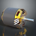 Electric Motor Mechanical Component With Metal Shaft Rotor And Copper Windings Structure