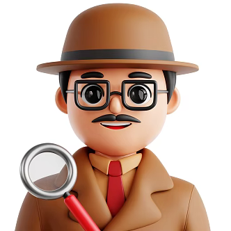 Modern scientist biologist cartoon man 3d model