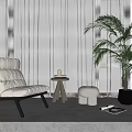 Leisure Chair Lazy Sofa Balcony Sofa 3d model
