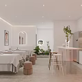 Spacious Modern Beauty Hair Salon Interior With Comfortable Treatment Beds And Framed Posters