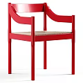 Stylish Single Chair with Black Frame Armrests and Light Fabric Seat