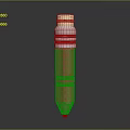 Glittery Red Pencil with Yellow Eraser Silver Ferrule and Sharpened Red Tip on Gray Background