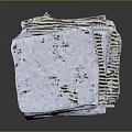 Natural Textured Wooden Stone Planks Stacked For Home Construction And Decor