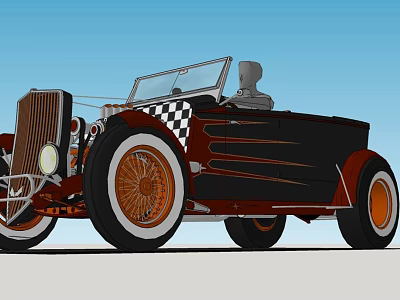 vintage car vintage car 3d model