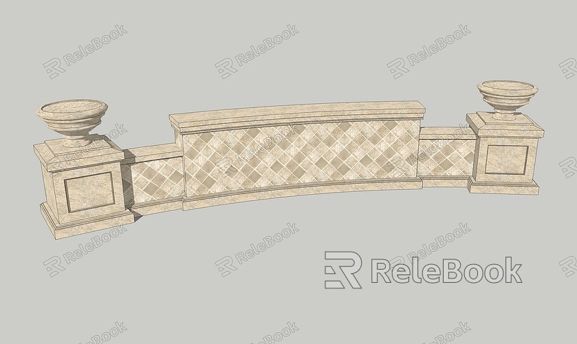 European style view wall model