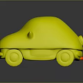 Pink And Blue Cute Toy Car With Playful Cartoon Design And Small Wheels