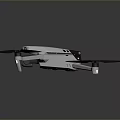High Tech Aerospace Drone With White Body And Dark Propellers For Space Missions