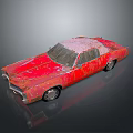 Rusty Red Vintage Car With Weathered Exterior And Classic Styling