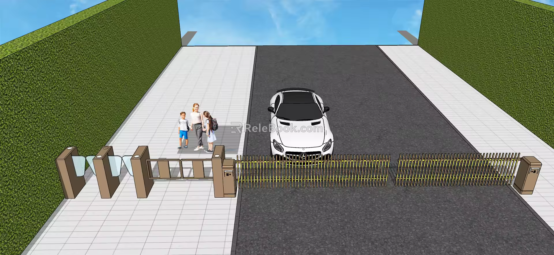 Modern gate 3d model