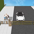 Modern gate 3d model
