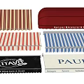 Colorful Striped Awnings with Red White Blue Orange Designs for Cafe Restaurant