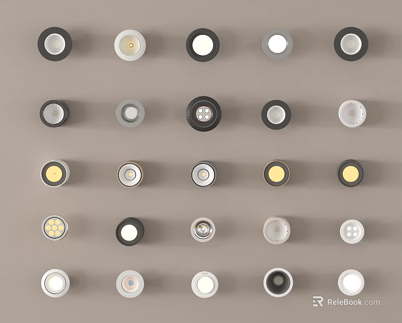 Recessed Lights And Spotlights Various Styles And Designs For Home Lighting 3d model 
