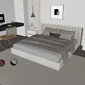 Double bed 3d model