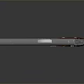 Classic Metallic Pistol With Shiny Finish And Wooden Grip Design