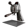 Heavy Duty Stainless Steel Commercial Kitchen Faucets with Wooden Handles and Drain Boards