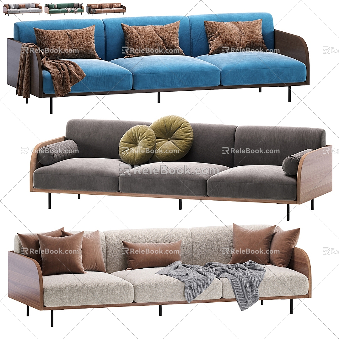 Modern Multiplayer Sofa 3d model