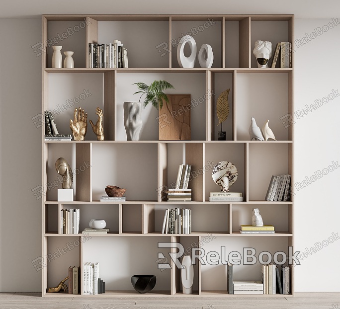 Bookshelf display rack model