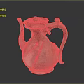 Ancient Ceramic Pitcher With Traditional Design Vintage Style Handle And Spout 3d model