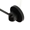 Contemporary Wall Lamp With Gold Black Metal Adjustable Arm And Minimalist Sleek Design