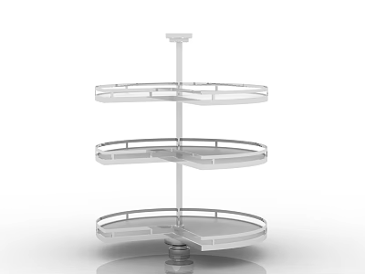 Wardrobe Rotating Multi Tier Shelf Organizer For Efficient Clothing Storage 3d model