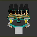 Modern Ornament Decoration Set With Multiple Pieces Green Base And Yellow Accents