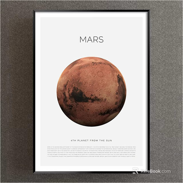 Mars The Fourth Planet from the Sun with Red Surface in Solar System 3d model