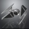 Futuristic TIE Starfighter 3D Model With Detailed Wings And Engine Design